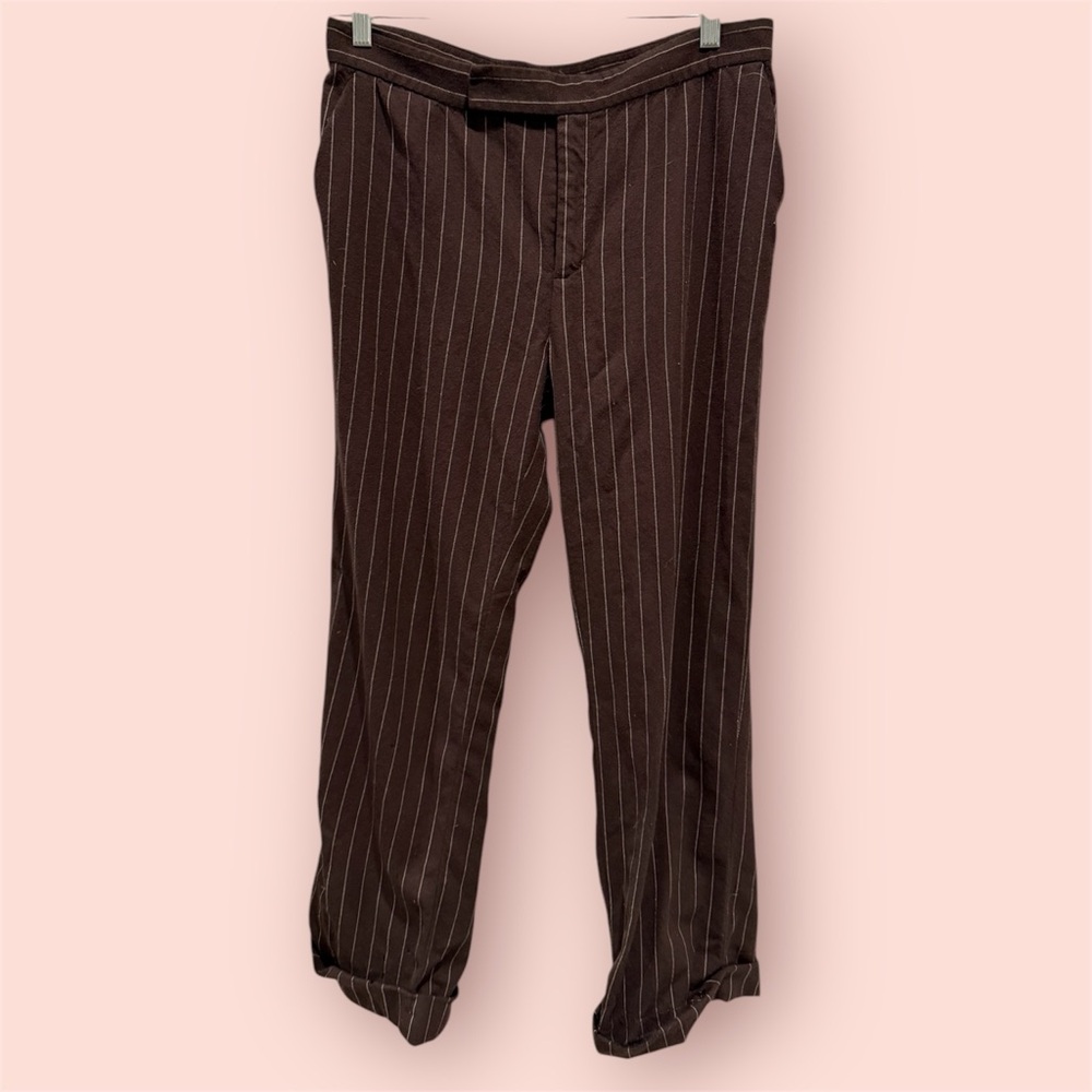Ralph Lauren pin stripe chocolate brown dress pants sz 10